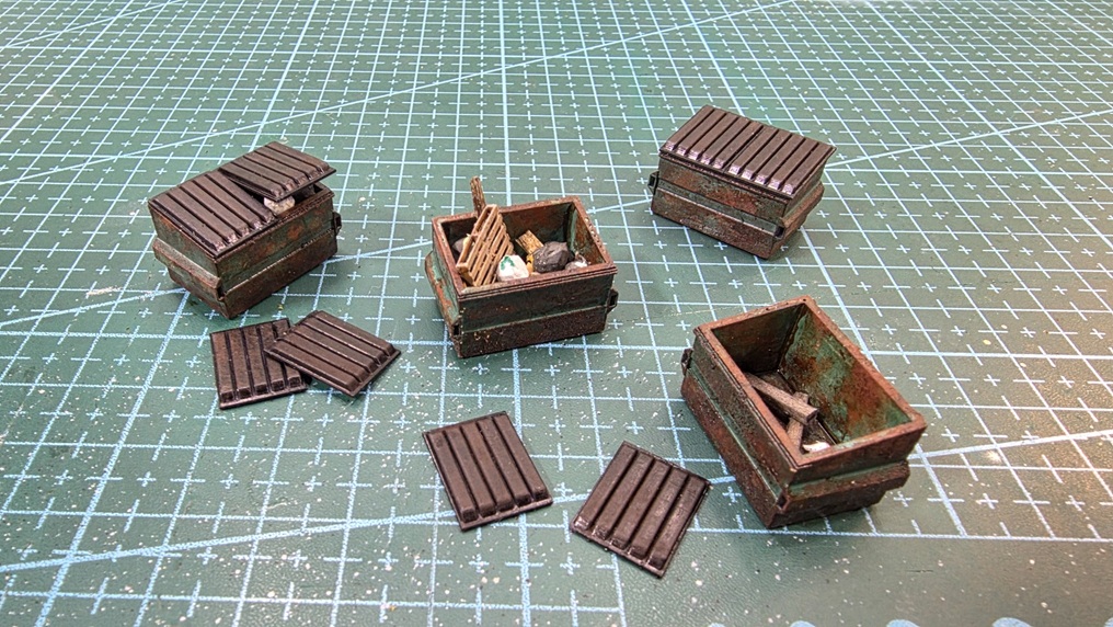 Industrial Dumpsters — HO Scale (2-Pack)